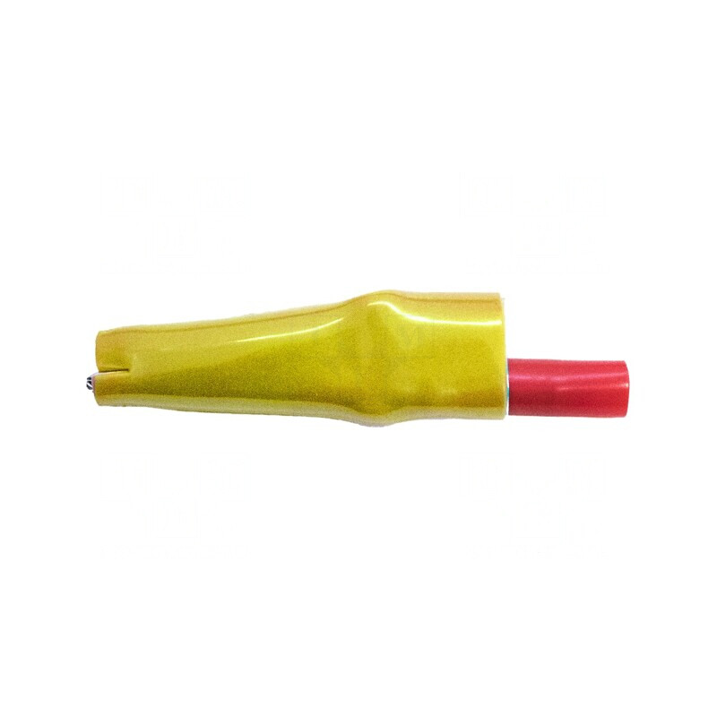 Bornă crocodil galbenă 10A 7,9mm | Electronic-mag.ro | Componente Electronice