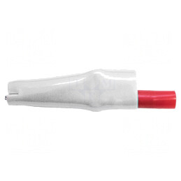 Bornă crocodil albă 10A 7.9mm | Electronic-mag.ro | Componente Electronice
