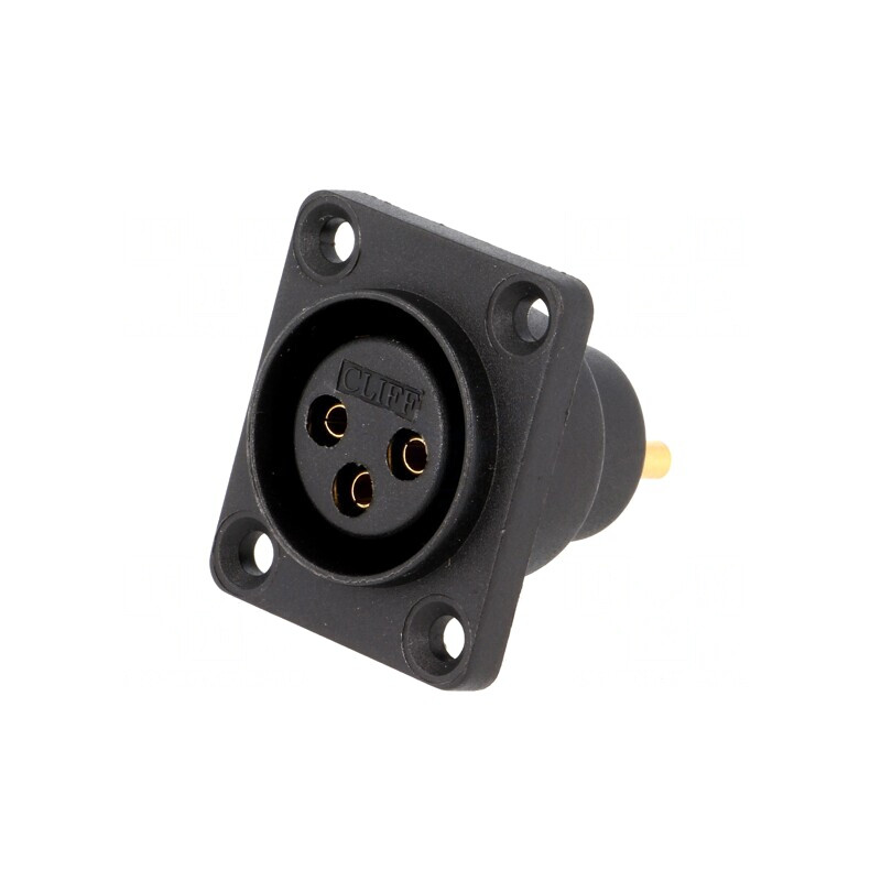 Soclu XLR mamă 3 pini etanș cu flanșă 4 orificii | Electronic-mag.ro | Componente Electronice Soclu XLR mamă 3 pini etanș cu flanșă 4 orificii | Electronic-mag.ro | Componente Electronice