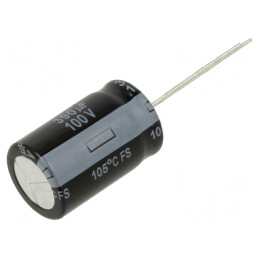 Condensator electrolitic low ESR 390uF 100VDC THT | Electronic-mag.ro | Componente Electronice