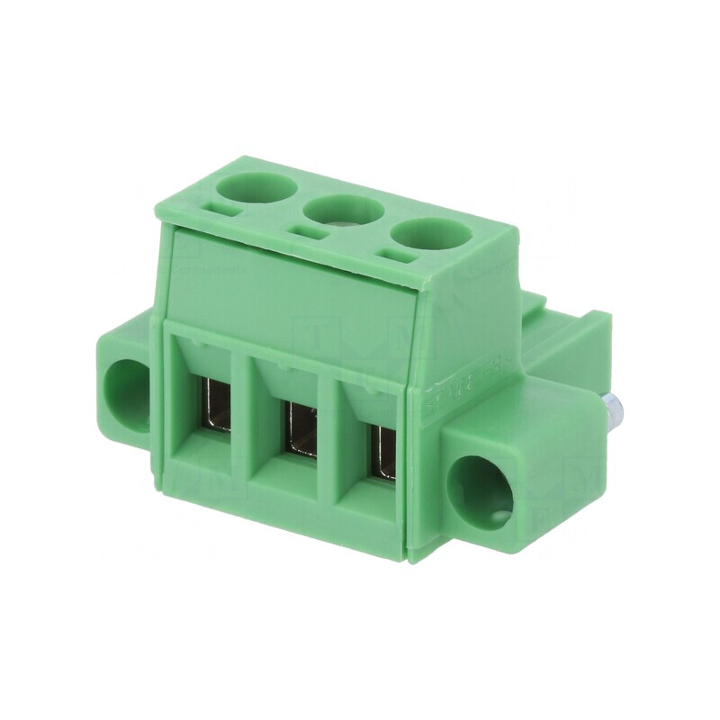 Regletă de Conexiuni Deconectabilă 5,08mm 3 Piste Dreaptă Mufă | Electronic-mag.ro | Componente Electronice
