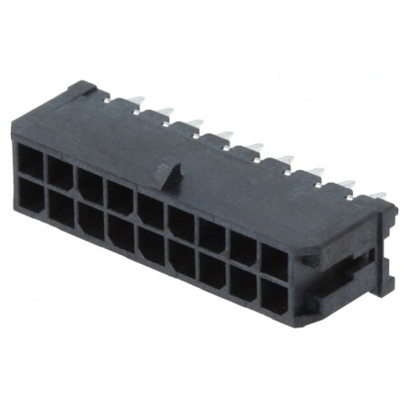 "Soclu cablu-placă Micro-Fit 3.0 3mm 18 PIN THT 5A drept" | Electronic-mag.ro | Componente Electronice