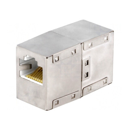 Cuplor RJ45 Cat 5e Soclu 1:1 | Electronic-mag.ro | Componente Electronice