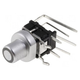 Comutator tastatură SPST-NO 0,05A 12VDC cu LED argintie | Electronic-mag.ro | Componente Electronice