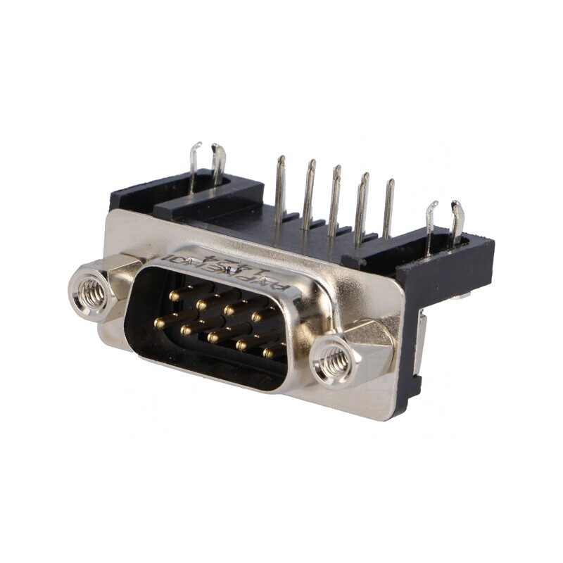 Conector D-Sub 9-Pin Tată 90° THT 5A | Electronic-mag.ro | Componente Electronice
