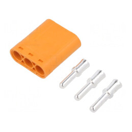 Mufă Alimentare DC LC Tată 3-Pin Portocalie Pe Cablu | Electronic-mag.ro | Componente Electronice