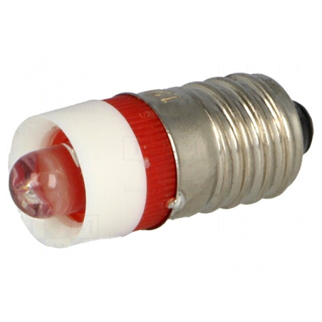 Lampă LED E10 Roșie 12V | Electronic-mag.ro | Componente Electronice