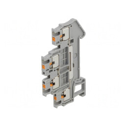 Conector Îmbinare Șine Gri 2 Piste 4 Borne 0,14-1,5mm² | Electronic-mag.ro | Componente Electronice