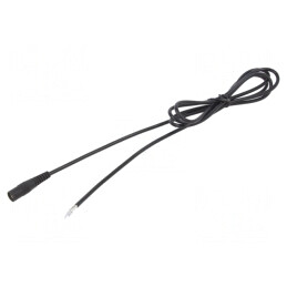 Cablu DC 5,5/2,1 Negru 0,25m | Electronic-mag.ro | Componente Electronice