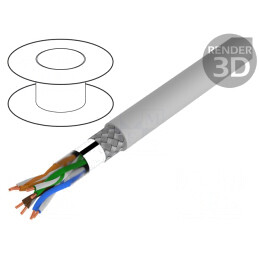 Cablu de Rețea SF/UTP UNITRONIC LAN 200 Cat5e LSZH Cu 24AWG