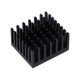 Radiator Extrudat Negru 24.76x27.95x15.24mm | Electronic-mag.ro | Componente Electronice