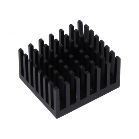Radiator Extrudat Negru 24.76x27.95x15.24mm | Electronic-mag.ro | Componente Electronice