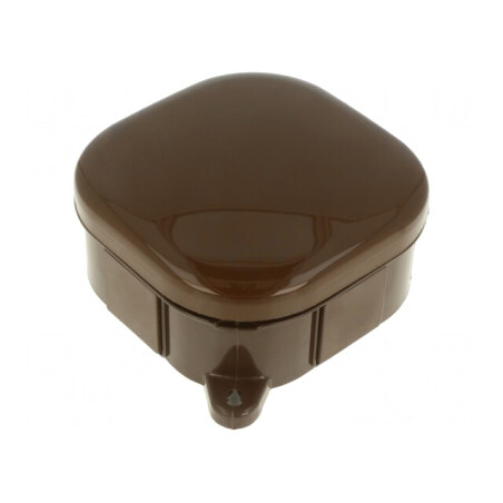 Carcasă Cutie de Conexiuni IP54 Maro 92x92x44mm | Electronic-mag.ro | Componente Electronice