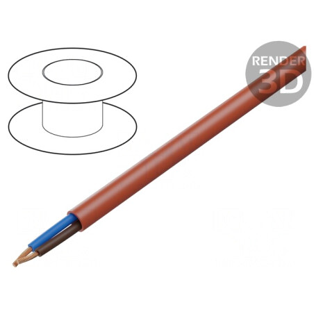 Cablu de alimentare HLGs 2x1,5mm2 LSZH roșu | Electronic-mag.ro | Componente Electronice