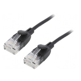 Patch Cord U/UTP Cat6a OFC PVC Negru 1.5m Aurit | Electronic-mag.ro | Componente Electronice