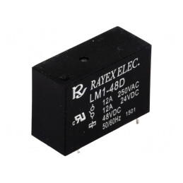 Releu Electromagnetic SPDT 48V 12A | Electronic-mag.ro | Componente Electronice