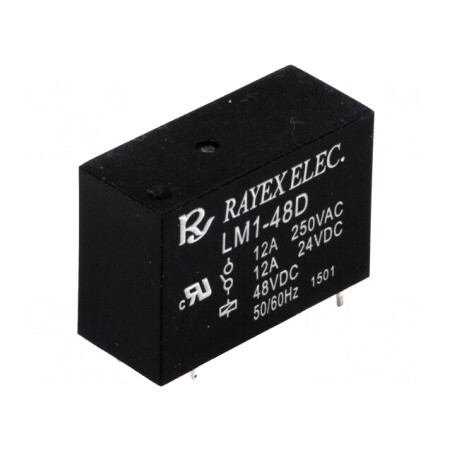 Releu Electromagnetic SPDT 48V 12A | Electronic-mag.ro | Componente Electronice