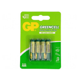 Baterie Zinc-Carbon 1.5V AAA R3 4 Buc. Nereîncărcabilă | Electronic-mag.ro | Componente Electronice