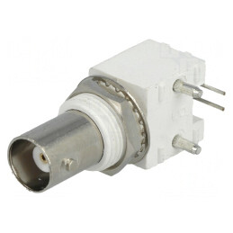 Soclu BNC Mamă Izolat 90° 50Ω Aurit | Electronic-mag.ro | Componente Electronice