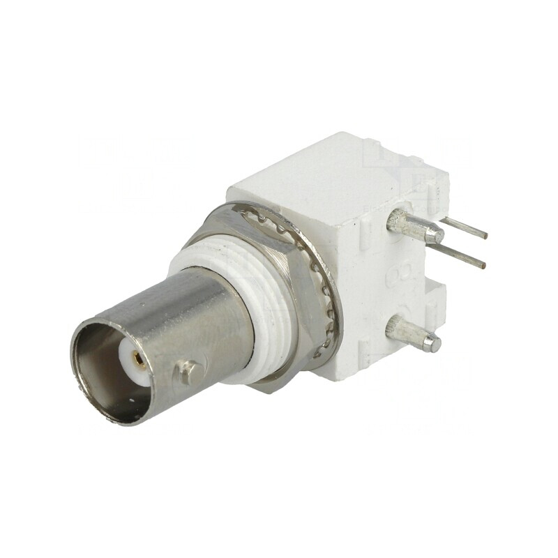 Soclu BNC Mamă Izolat 90° 50Ω Aurit | Electronic-mag.ro | Componente Electronice