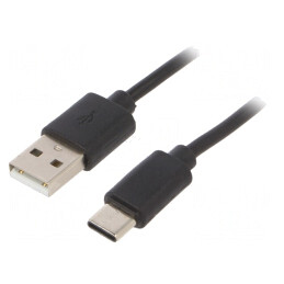 Cablu USB A la USB C 1m Negru Cablexpert | Electronic-mag.ro | Componente Electronice