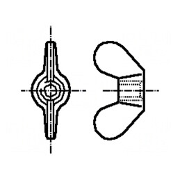 Piuliţă fluture M14 oțel zincat DIN 315