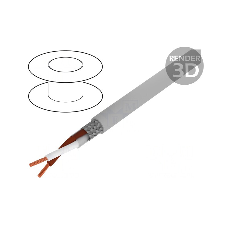 Cablu Ecranat Li2YCY-TP 1x2x0.25mm2 Cupru Cositorit | Electronic-mag.ro | Componente Electronice