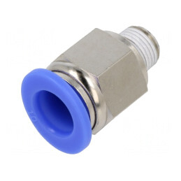 Racord Push-In Simplu Alamă Nichelată BLUELINE | Electronic-mag.ro | Componente Electronice