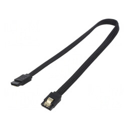 Cablu SATA III 0.5m Negru | Electronic-mag.ro | Componente Electronice