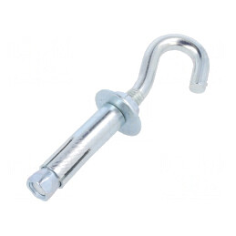 Cârlig unghiular cu diblu oțel zincat 60mm | Electronic-mag.ro | Componente Electronice