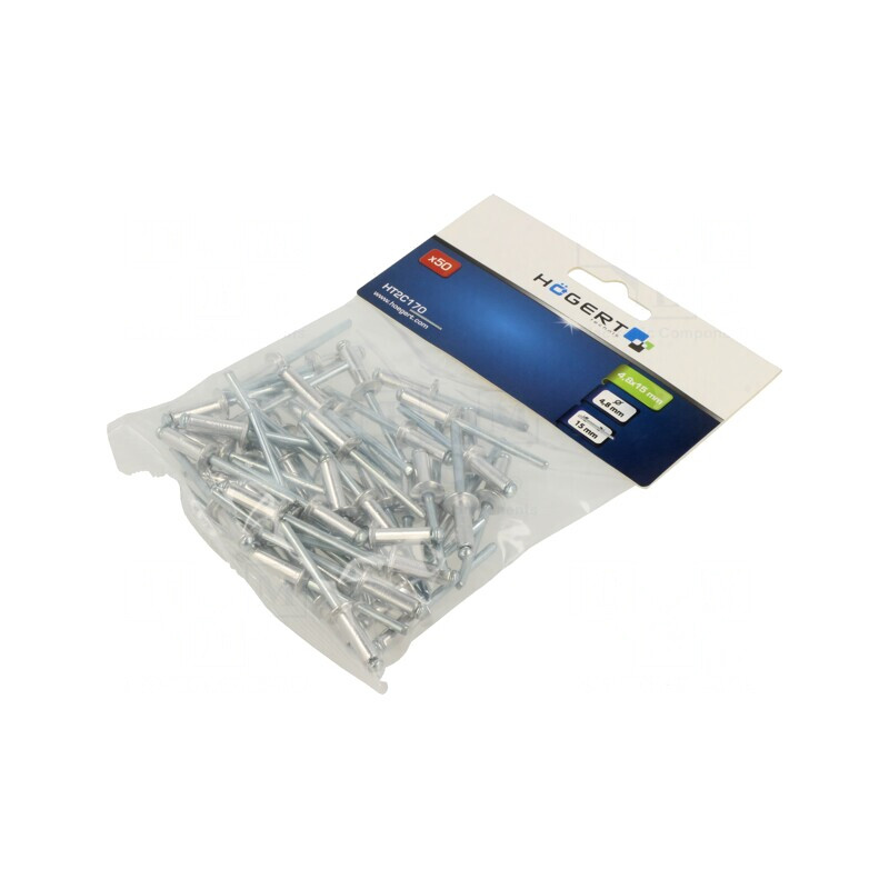 Diblu Aluminiu 4,8mm x 15mm - Set 50buc | Electronic-mag.ro | Componente Electronice