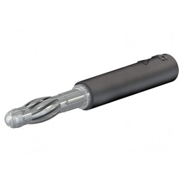 Mufă Banană 4mm 30A Neagră Neizolată | Electronic-mag.ro | Componente Electronice