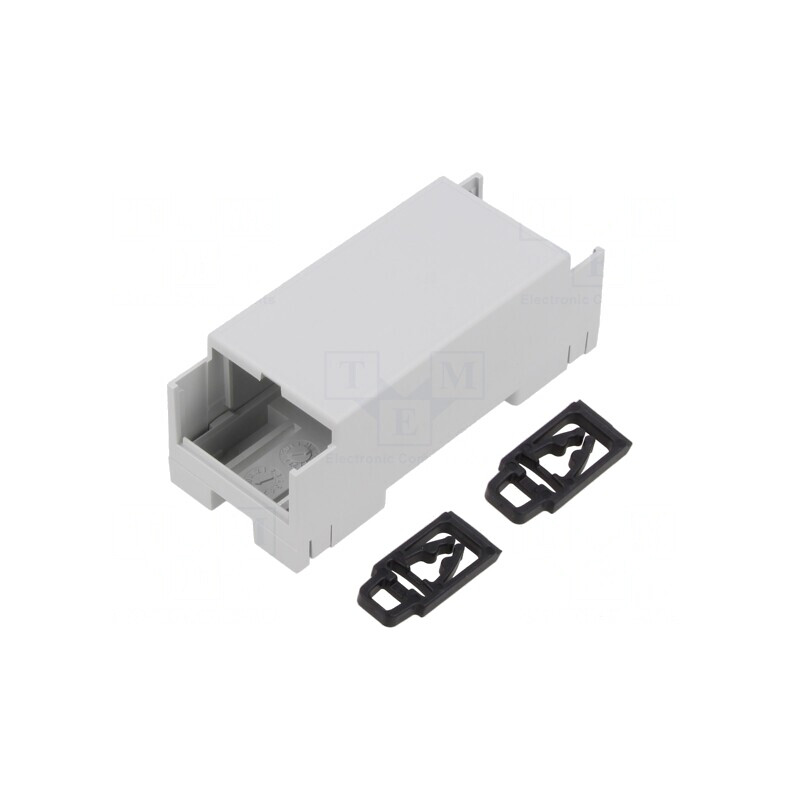 Carcasă pentru șină DIN ABS gri 90x36x33,5mm | Electronic-mag.ro | Componente Electronice