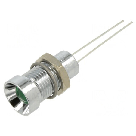 Lampă LED Verde cu Clipire 3,5-13VDC Ø8mm | Electronic-mag.ro | Componente Electronice