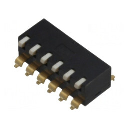 Comutator DIP-SWITCH 6 Secțiuni ON-OFF 0.025A 24VDC | Electronic-mag.ro | Componente Electronice
