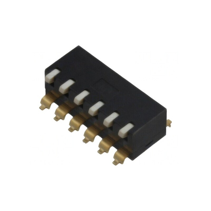 Comutator DIP-SWITCH 6 Secțiuni ON-OFF 0.025A 24VDC | Electronic-mag.ro | Componente Electronice