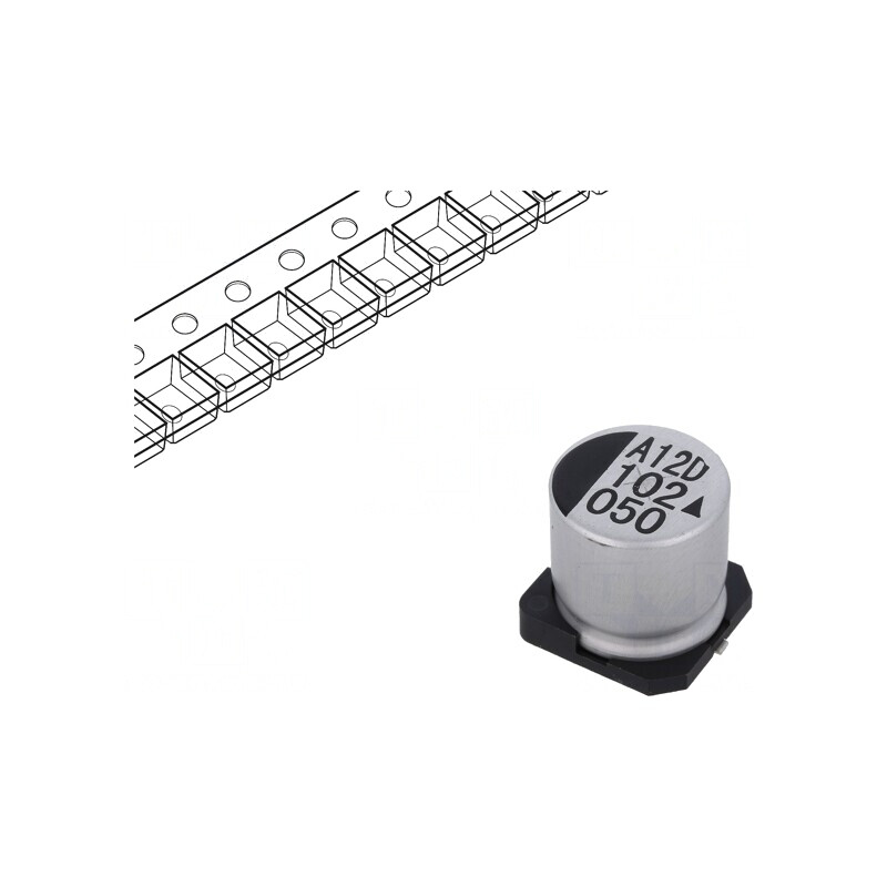 Condensator Electrolitic SMD 1000uF 50V 16x16.5mm 5000h | Electronic-mag.ro | Componente Electronice