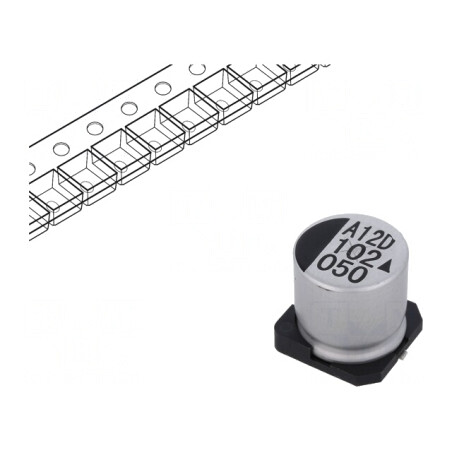 Condensator Electrolitic SMD 1000uF 50V 16x16.5mm 5000h | Electronic-mag.ro | Componente Electronice