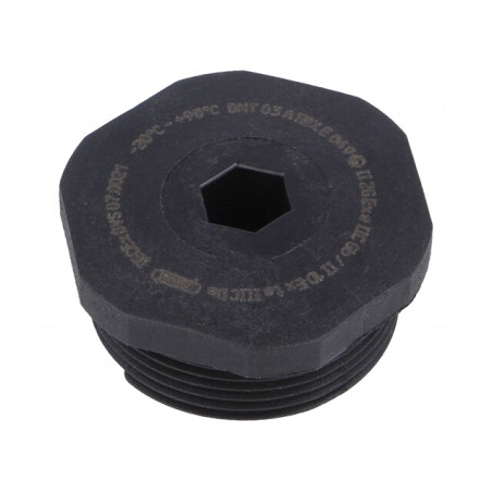 Capac de protecție M32 IP68 negru poliamidă | Electronic-mag.ro | Componente Electronice