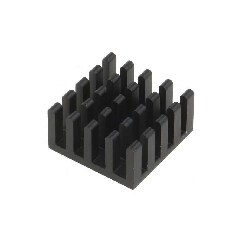 Radiator Aluminiu Extrudat Negru 33x33x10mm | Electronic-mag.ro | Componente Electronice