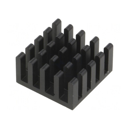 Radiator Aluminiu Extrudat Negru 33x33x10mm | Electronic-mag.ro | Componente Electronice