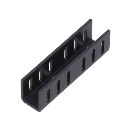 Radiator Extrudat U Negru 50mm x 12mm x 15mm TO220 | Electronic-mag.ro | Componente Electronice