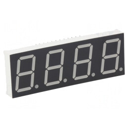 Afișaj LED 7 Segmente 20.4mm 4 Digits Galben-Verde | Electronic-mag.ro | Componente Electronice