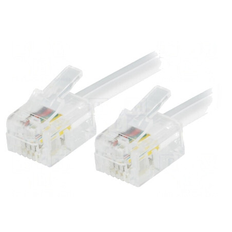 Cablu Telefon RJ11 7m Alb | Electronic-mag.ro | Componente Electronice
