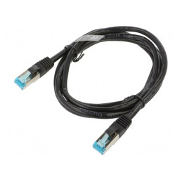 Patch Cord F/UTP Cat 5e Negru 1.5m Ecranat | Electronic-mag.ro | Componente Electronice