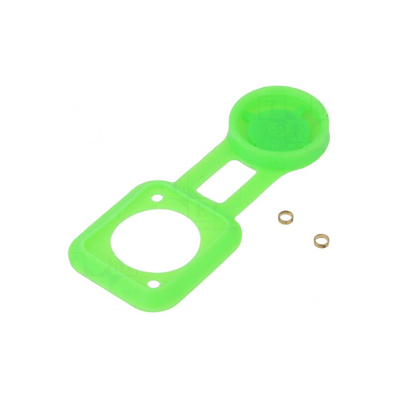 Garnitură Soclu XLR 19x24mm cu Capac Verde | Electronic-mag.ro | Componente Electronice