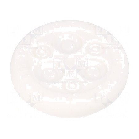 Garnitură albă cu mai multe orificii 28mm UL94V-0 | Electronic-mag.ro | Componente Electronice