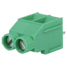 Regletă Conexiuni PCB 90° 6,35mm 2 Piste 4mm2 | Electronic-mag.ro | Componente Electronice