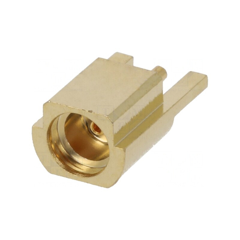 Soclu MMCX mamă unghi 90° 50Ω THT aurit pentru PCB | Electronic-mag.ro | Componente Electronice