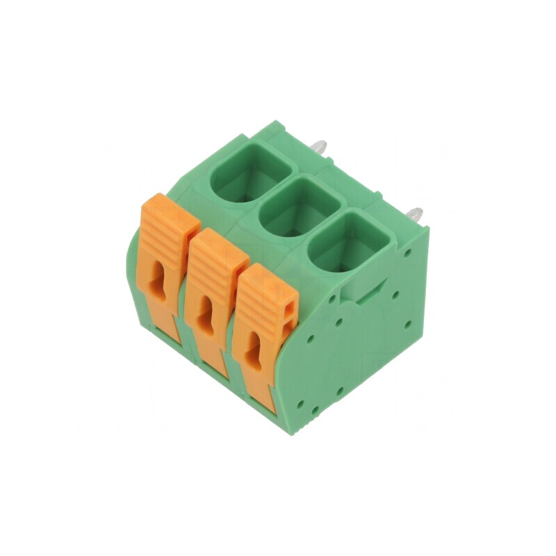 Regletă de conexiuni PCB 90° 7,5mm 3 piste 27A | Electronic-mag.ro | Componente Electronice